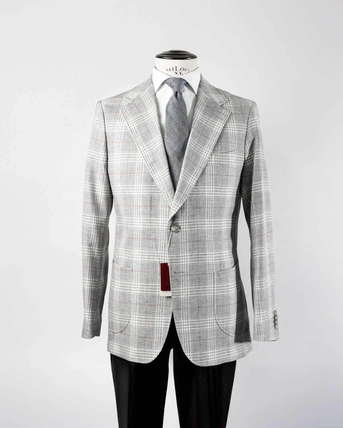 CHAQUETA NAPOLITANA GRIS CUADRO PRÍNCIPE DE GALES