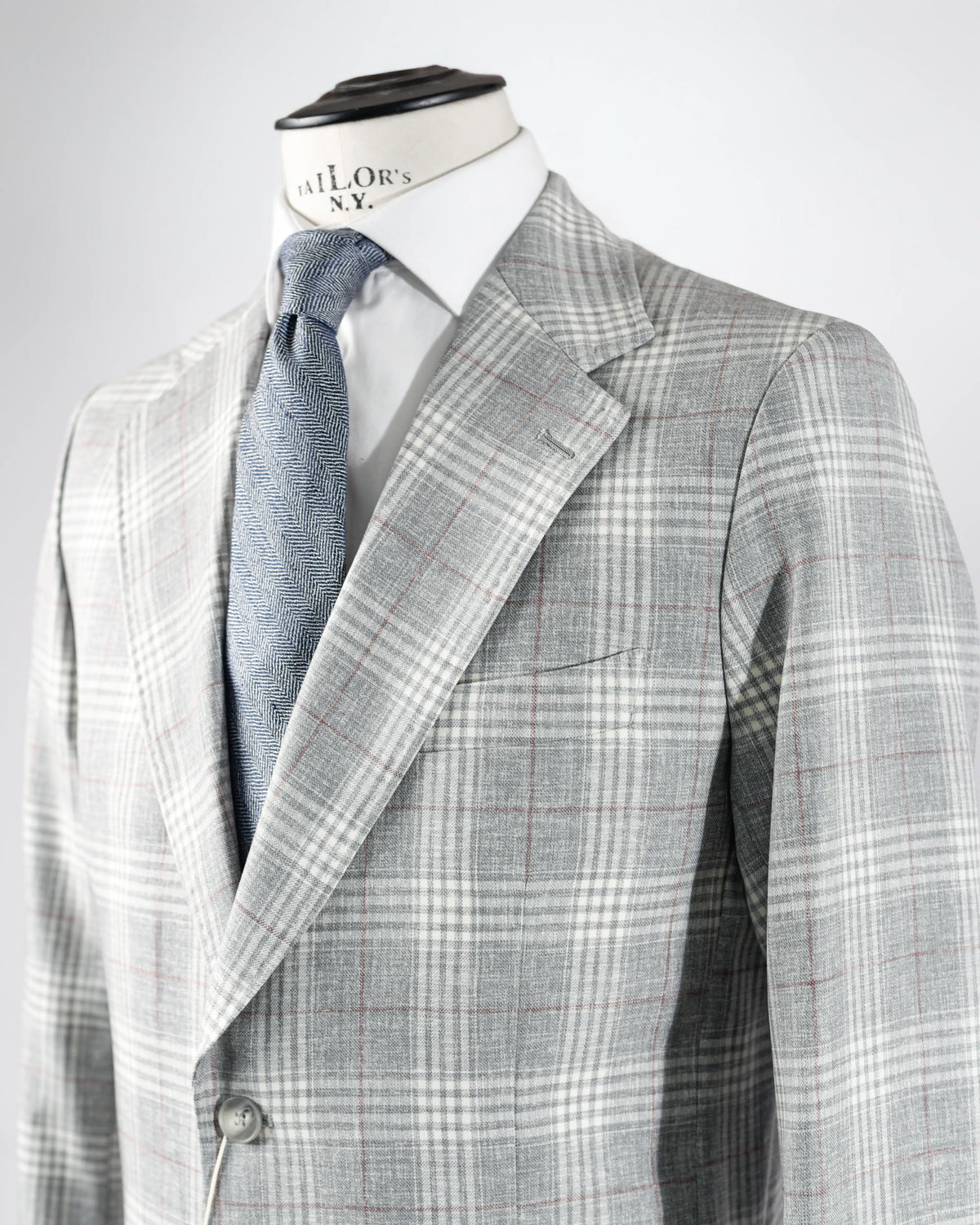 CHAQUETA NAPOLITANA GRIS CUADRO PRÍNCIPE DE GALES