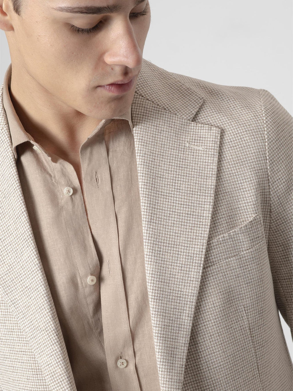 AMERICANA LINO PATA DE GALLO BEIGE
