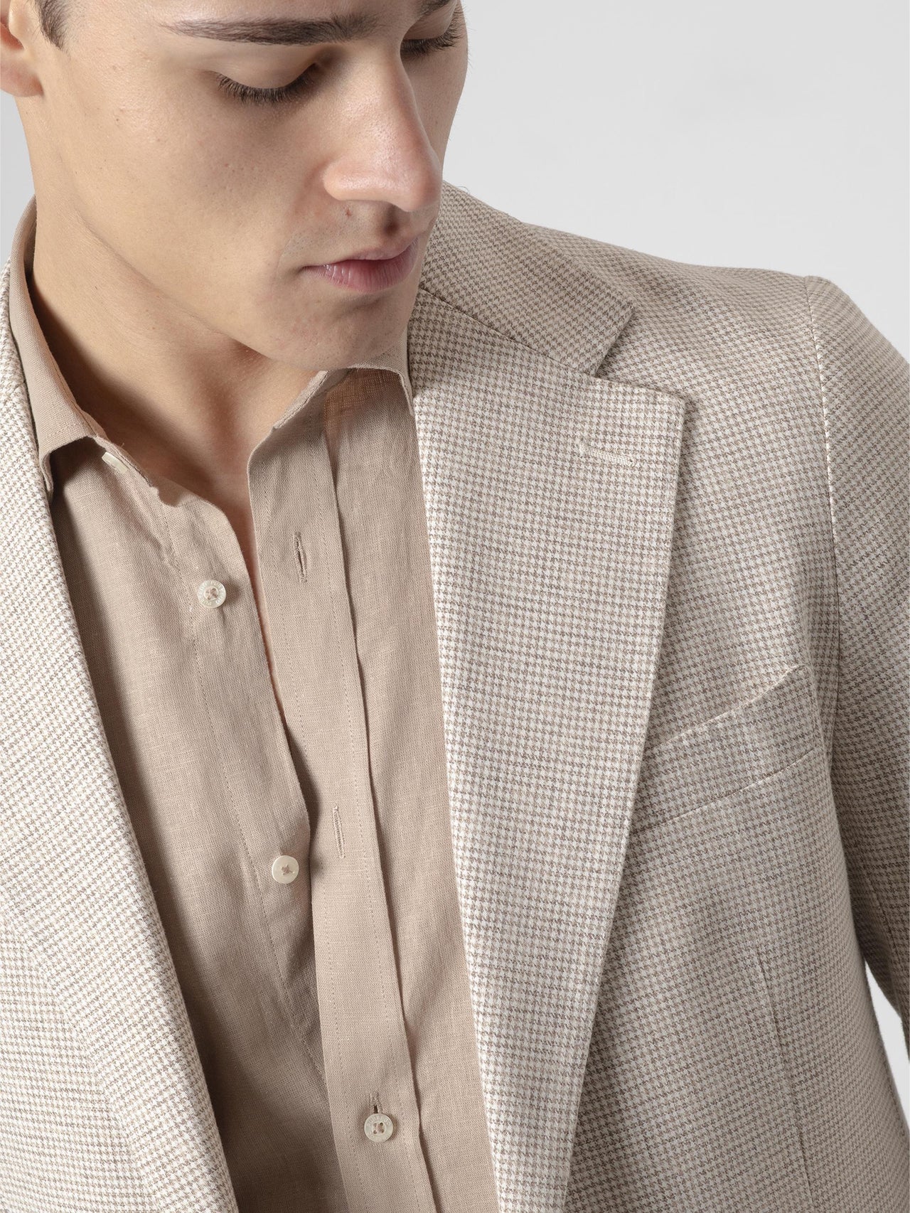 AMERICANA LINO PATA DE GALLO BEIGE