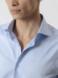 CAMISA TWILL VESTIR CELESTE