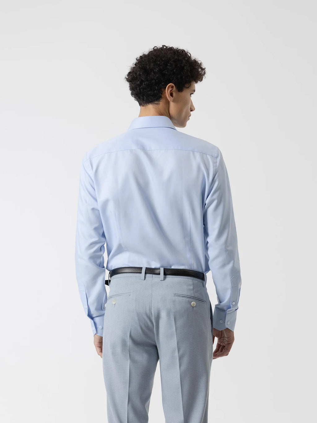 CAMISA TWILL VESTIR CELESTE