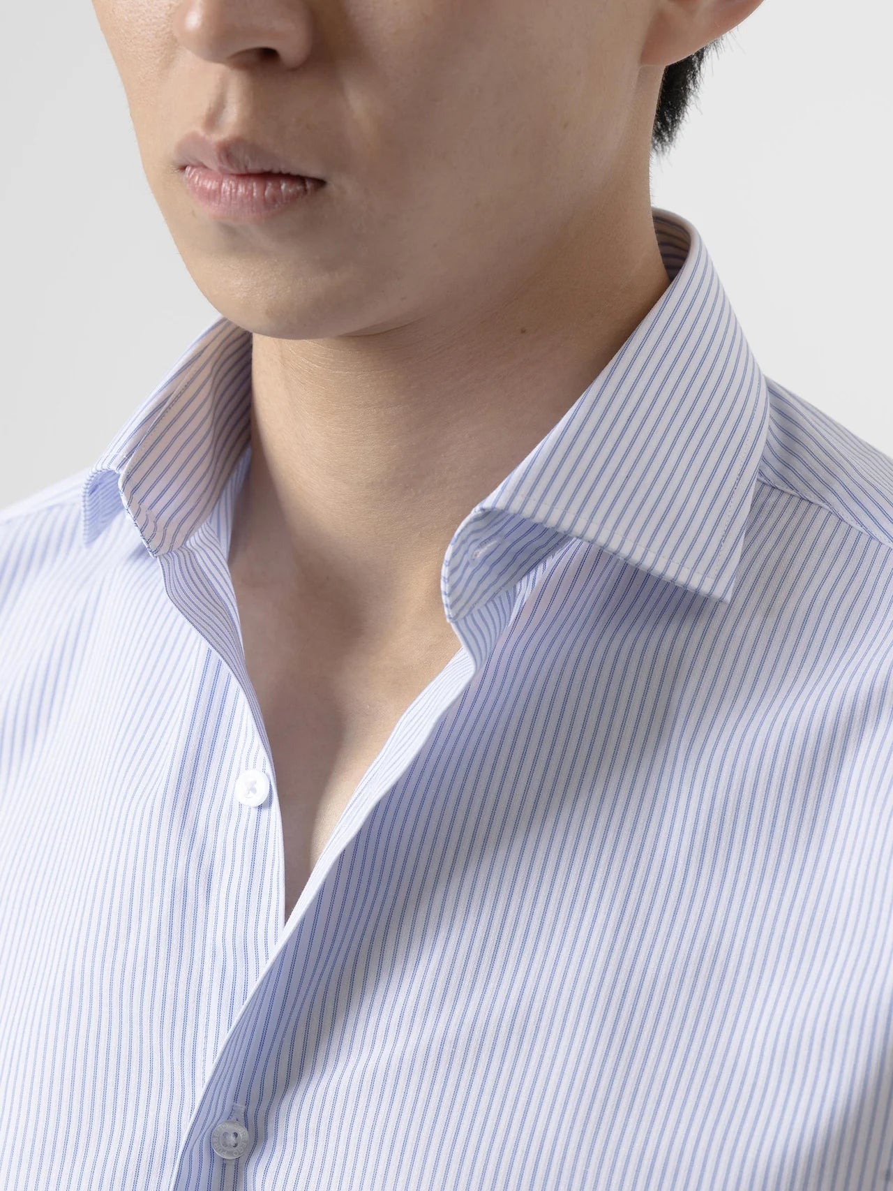 CAMISA VESTIR MIL RAYAS AZUL