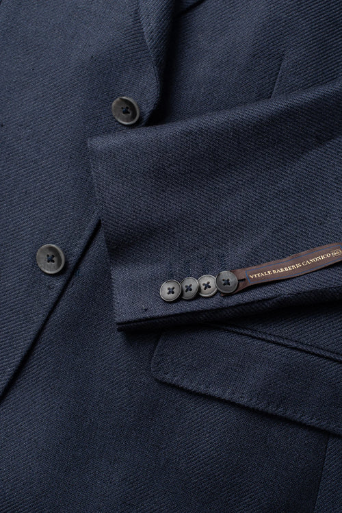 CHAQUETA LANA-LINO AZUL LAVADO