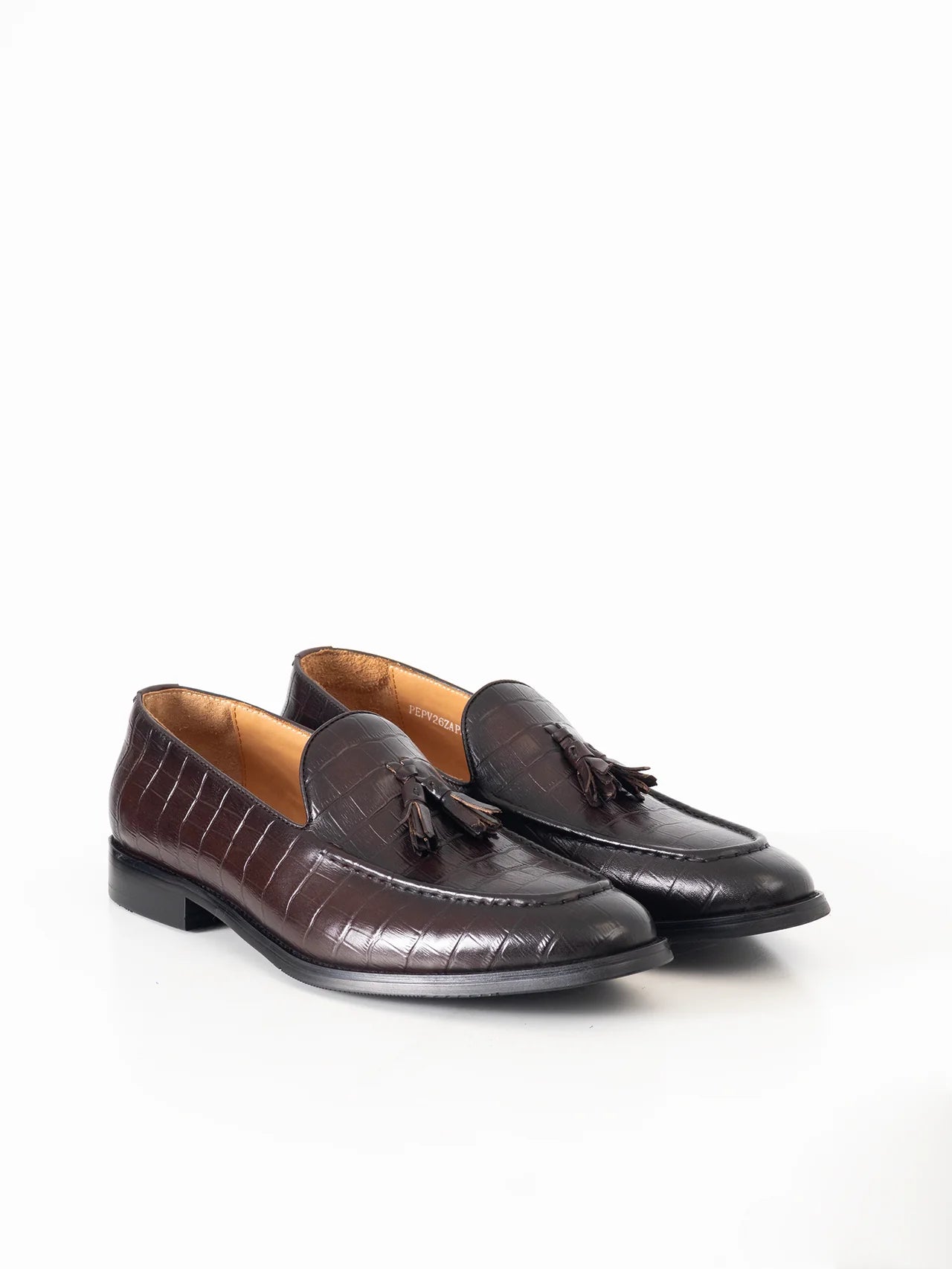 MOCASÍN BORLAS PIEL COCO MARRÓN
