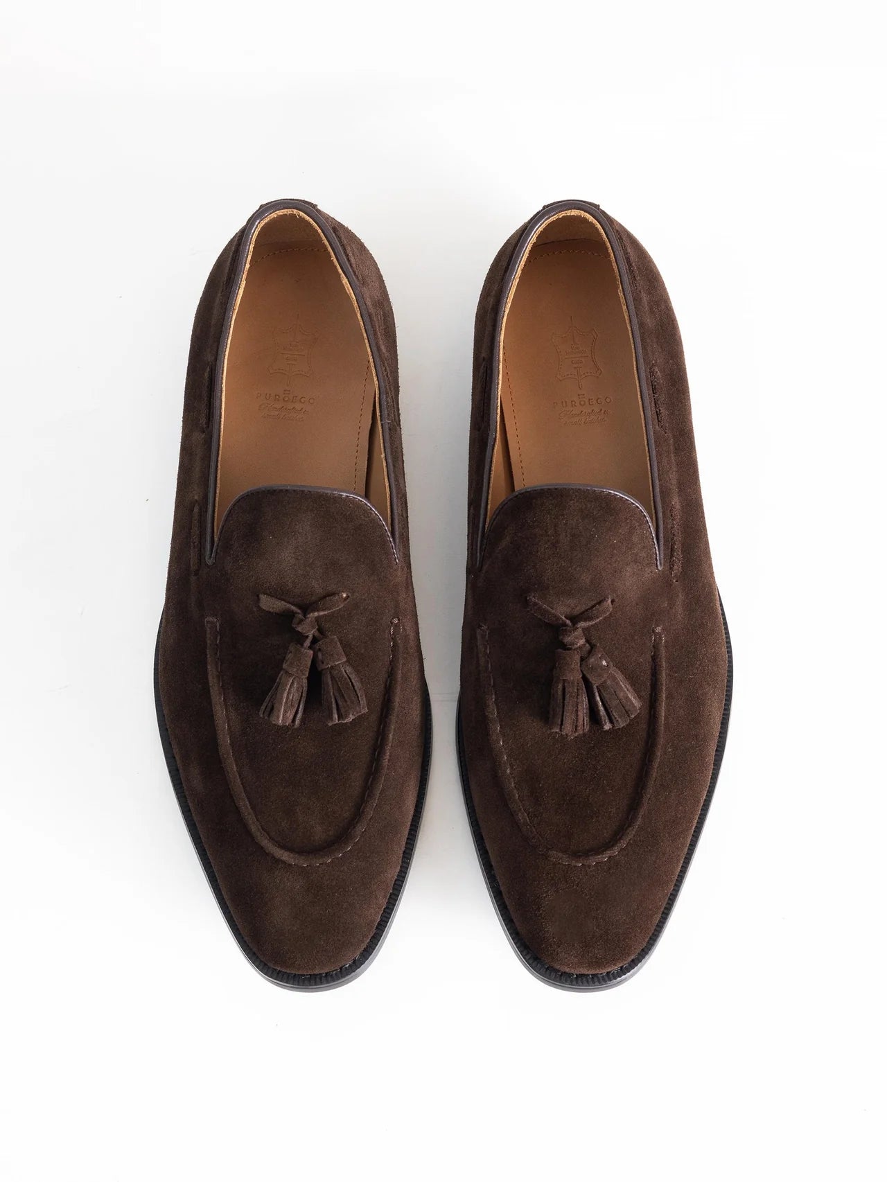 MOCASÍN BORLAS SERRAJE MARRÓN OSCURO