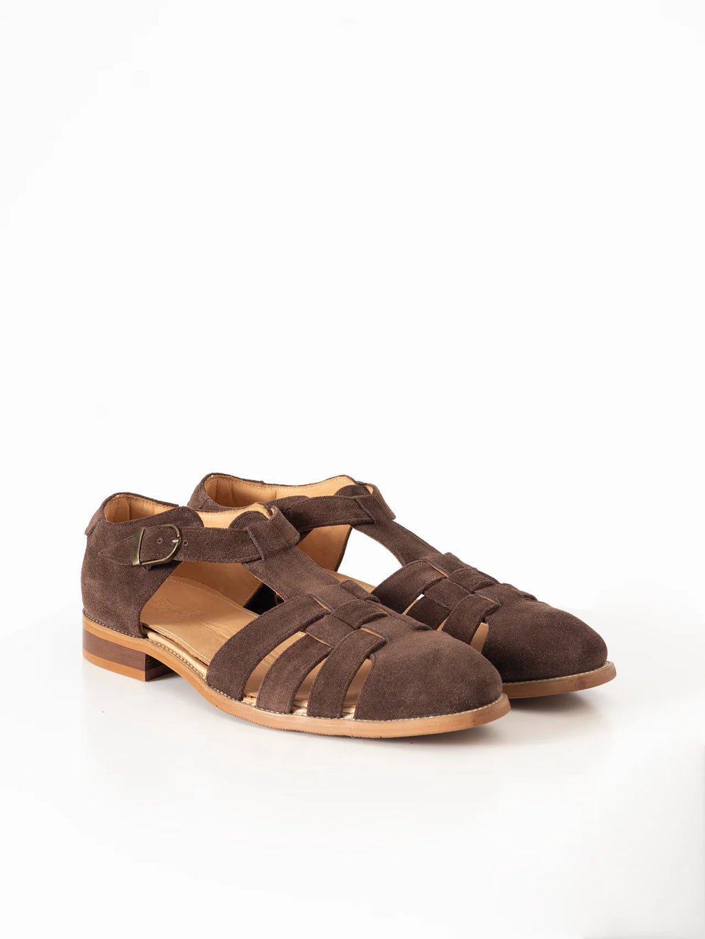 SANDALIA FISHERMAN SUEDE MARRÓN