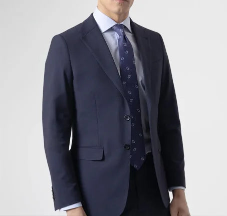 TRAJE MICRO CUADRO MARINO